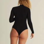 Sexy slim bodysuit sleek body black